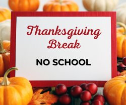 No School Thanksgiving Break